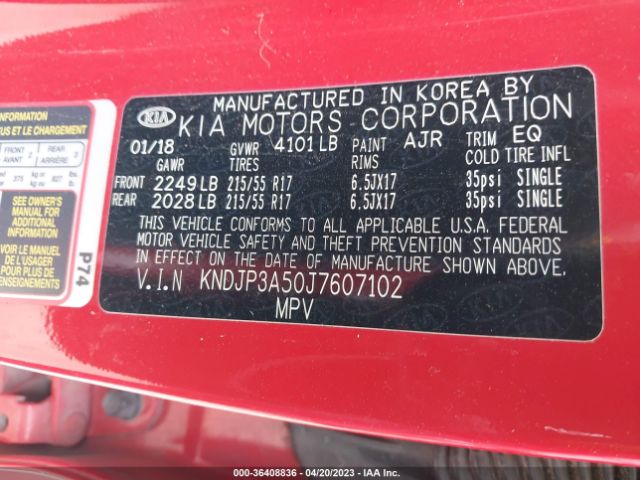 KNDJP3A50J7607102 KIA SOUL +
