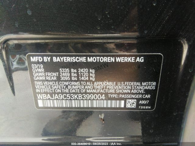 WBAJA9C53KB399004 BMW 5 Series 530e Iperformance