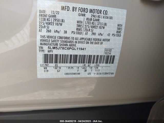 2023 Lincoln Aviator, VIN: 5LM5J7XC6PGL11941