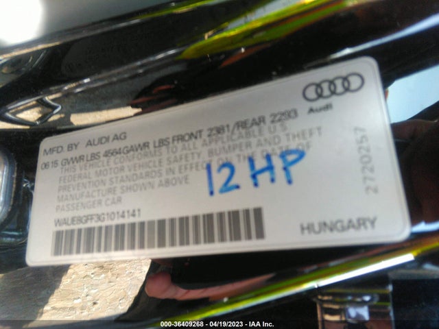 WAUE8GFF3G1014141 Audi A3 2.0t Premium Plus