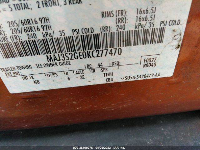 MAJ3S2GE0KC277470 Ford Ecosport Se