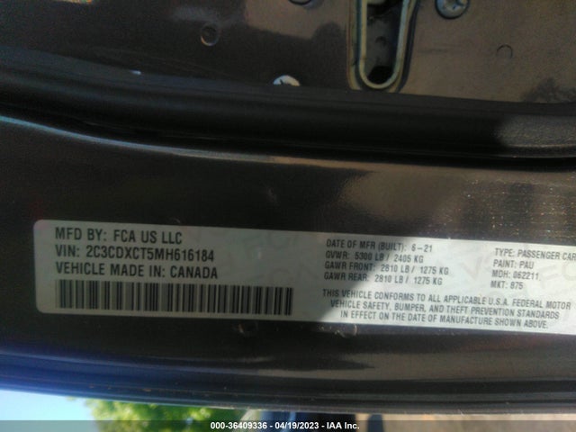 Dodge CHARGER R/T 2021 2C3CDXCT5MH616184 Image 9