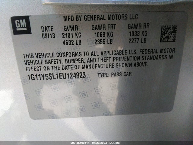Chevrolet IMPALA LS 2014 1G11Y5SL1EU124823 Image 10