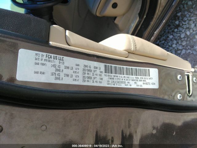 1C4RJECG6KC835595 Jeep Grand Cherokee Overland