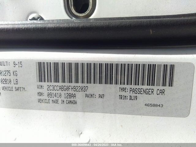 Chrysler 300 300s 2015 2C3CCABG0FH922037 Image 9
