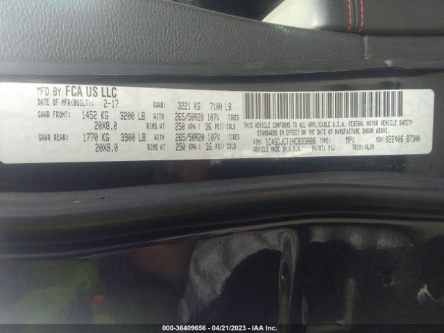 1C4SDJCT1HC833888 Dodge Durango R/t