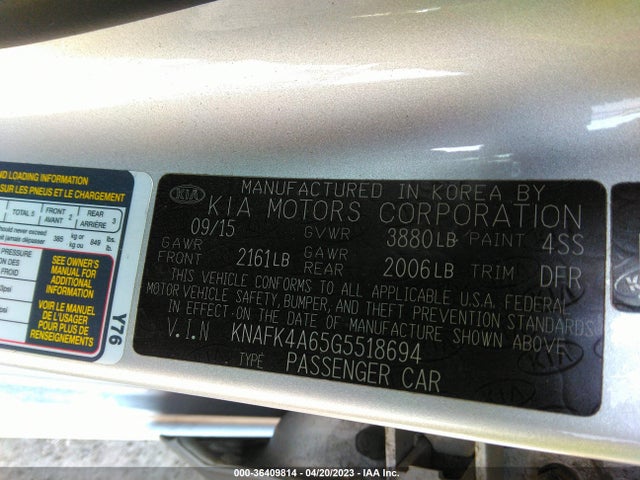 KIA FORTE LX 2016 KNAFK4A65G5518694 Image 9