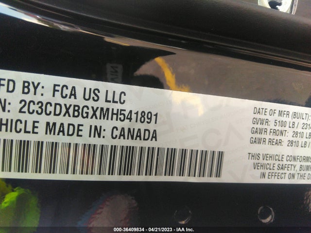 Dodge Charger Sxt 2021 2C3CDXBGXMH541891 Image 9