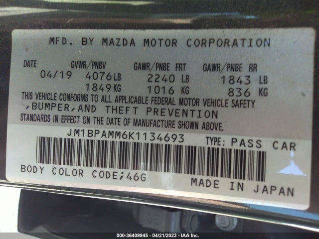 Mazda Mazda3 Hatchback W/preferred Pkg 2019 JM1BPAMM6K1134693 Image 9