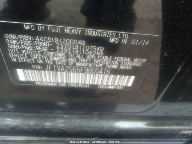JF1VA2S65F9800416 Subaru Wrx Sti Limited