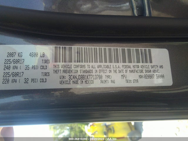 3C4NJDBB1KT713780 Jeep Compass Latitude