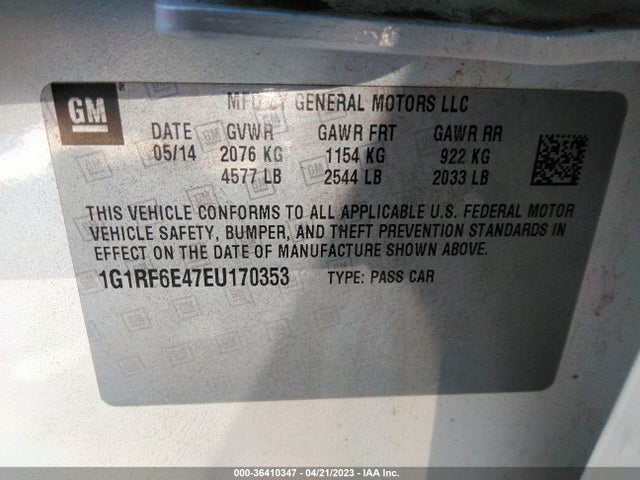 Chevrolet Volt 2014 1G1RF6E47EU170353 Image 11