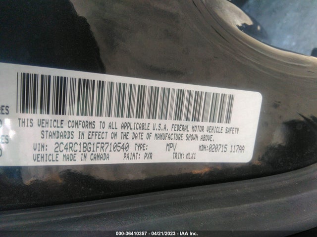 2C4RC1BG1FR710540 Chrysler Town & Country Touring