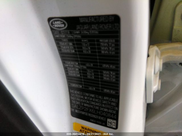 SALZP2FX6LH040844 Land Rover Range Rover Evoque Se