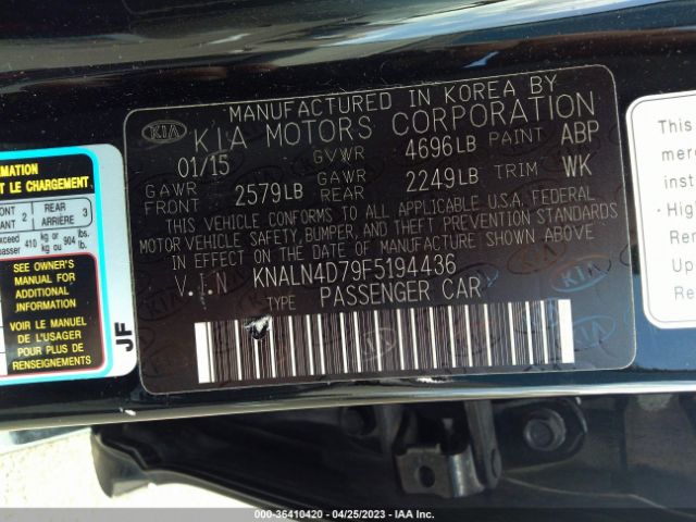 KNALN4D79F5194436 KIA Cadenza Limited