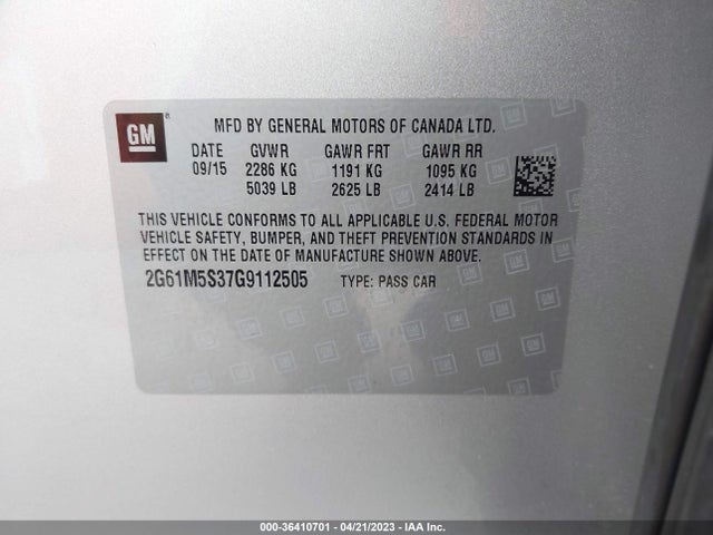 2G61M5S37G9112505 Cadillac Xts Luxury Collection