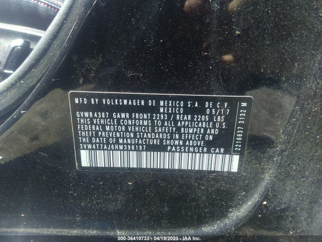 3VW4T7AJ6HM398197 Volkswagen JETTA GLI