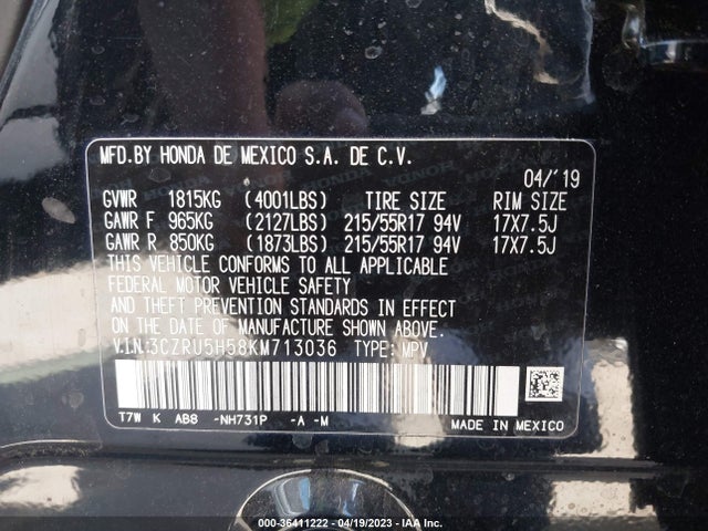 Honda HR-V EX 2019 3CZRU5H58KM713036 Image 10