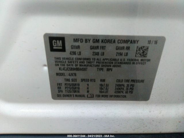 KL4CJCSB9HB044597 Buick Encore Essence