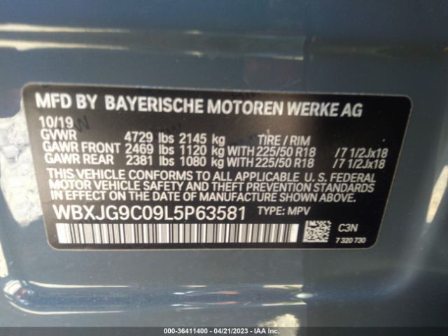 WBXJG9C09L5P63581 BMW X1 Xdrive28i
