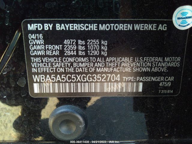 WBA5A5C5XGG352704 BMW 5 Series 528i