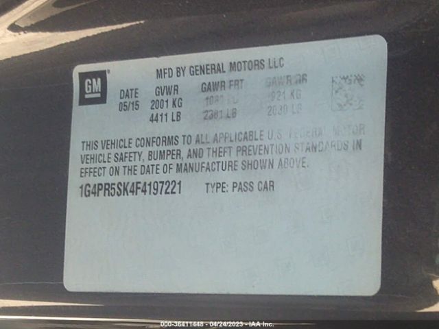 1G4PR5SK4F4197221 Buick Verano Convenience Group