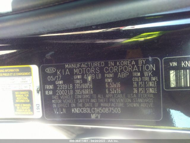 KNDCB3LC1H5087503 KIA NIRO LX