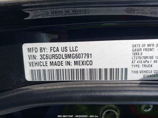 3C6UR5DL9MG607791 RAM 2500 Big Horn
