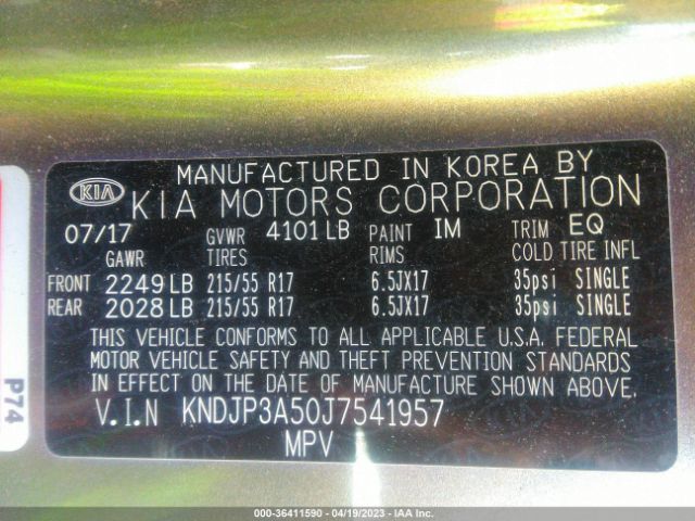 KNDJP3A50J7541957 KIA SOUL +