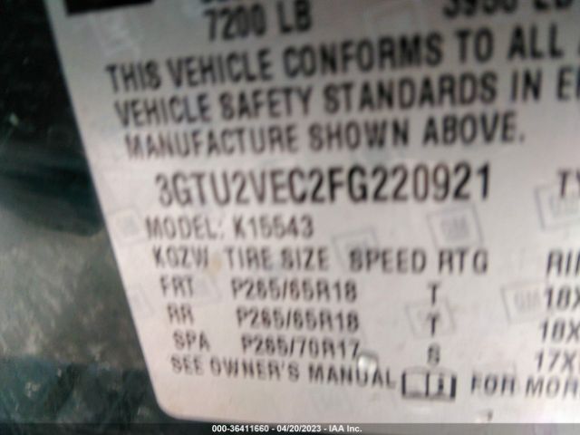 3GTU2VEC2FG220921 GMC Sierra 1500 Slt