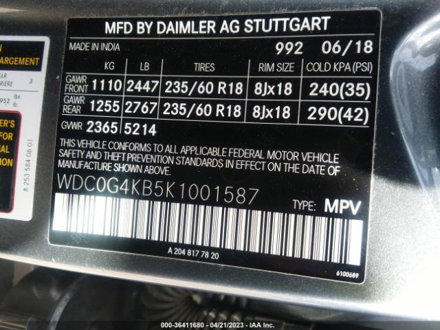 WDC0G4KB5K1001587 Mercedes-Benz Glc Glc 300