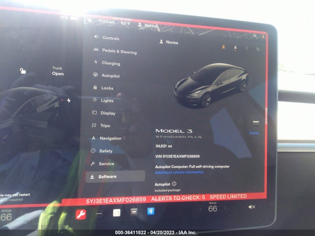 Tesla Model 3 Standard Range Plus 2021 5YJ3E1EAXMF026859 Image 7
