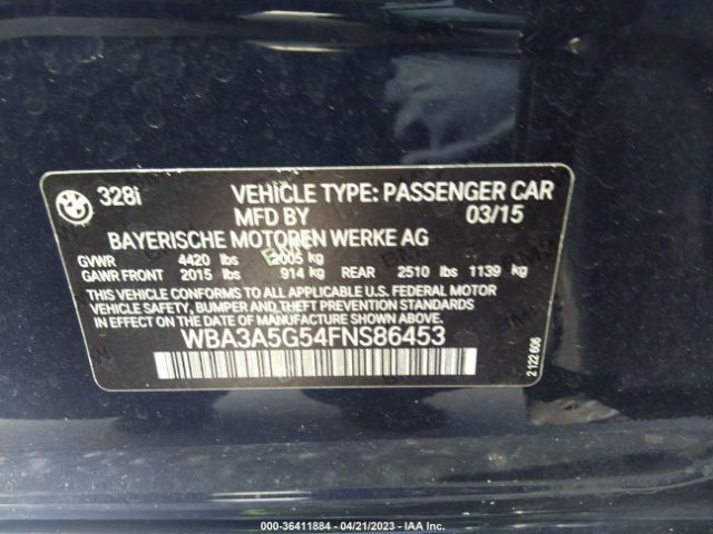 WBA3A5G54FNS86453 BMW 3 Series 328i