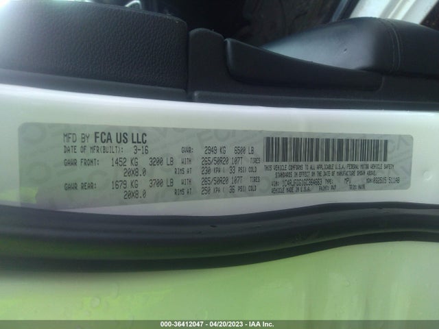 1C4RJFCG1GC364663 Jeep Grand Cherokee High Altitude