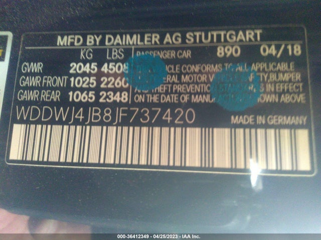 WDDWJ4JB8JF737420 Mercedes-Benz C-class C 300