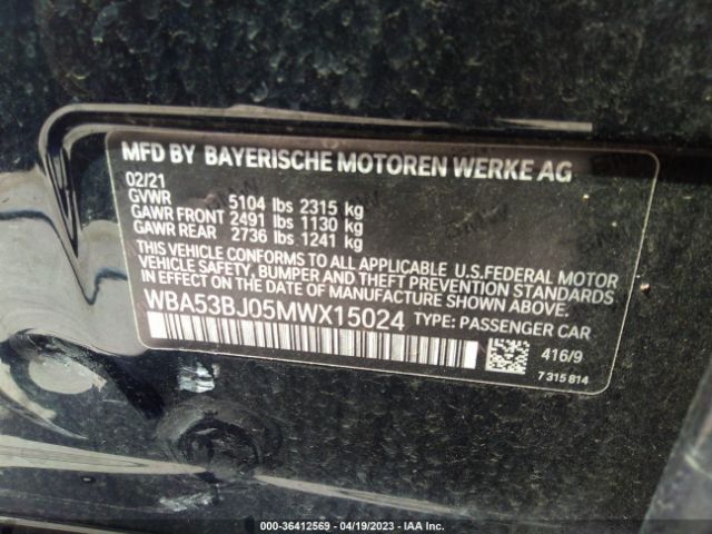 WBA53BJ05MWX15024 BMW 5 Series 540i