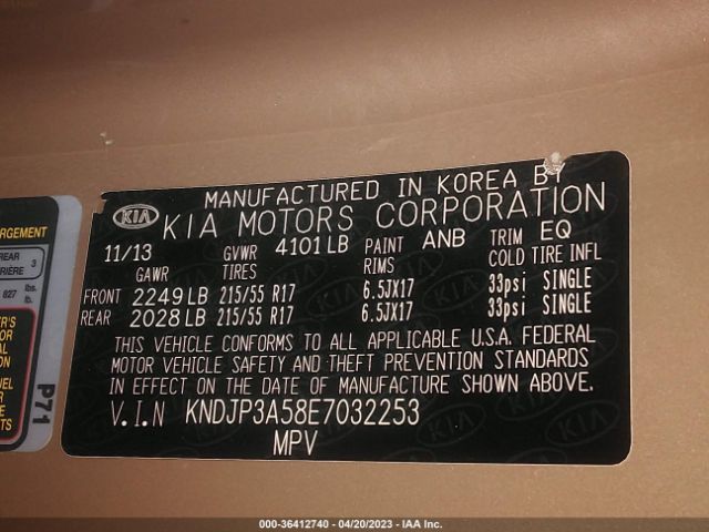 KNDJP3A58E7032253 KIA SOUL +