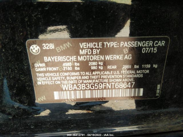 WBA3B3G59FNT68647 BMW 3 Series 328i Xdrive