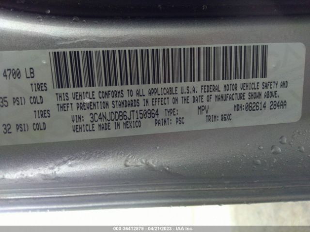 3C4NJDDB6JT150964 Jeep Compass Trailhawk