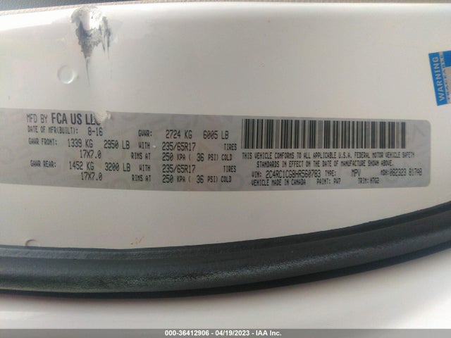 Chrysler Pacifica Lx 2017 2C4RC1CG8HR560783 Image 10