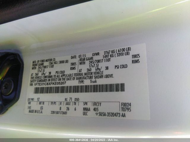 1FTEX1C8XFKE05207 Ford F-150 Xl/xlt