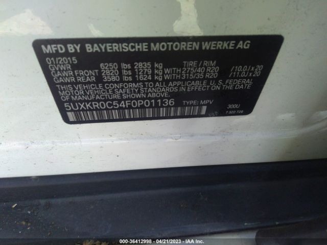 5UXKR0C54F0P01136 BMW X5 Xdrive35i