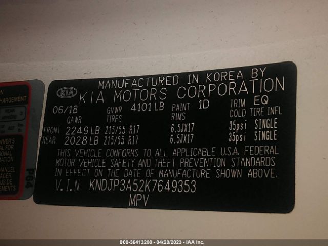 KNDJP3A52K7649353 KIA SOUL +