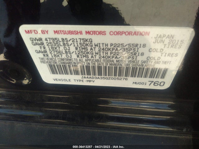 JA4AD3A35GZ005276 Mitsubishi Outlander Se/sel