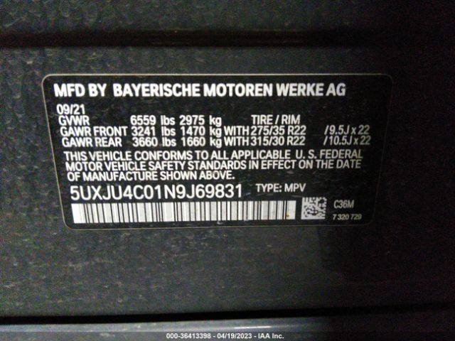 5UXJU4C01N9J69831 BMW X5 M50i