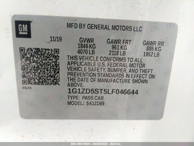 Chevrolet MALIBU LT 2020 1G1ZD5ST5LF046644 Image 10