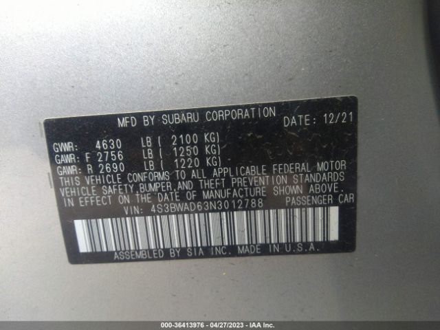 4S3BWAD63N3012788 Subaru Legacy Premium