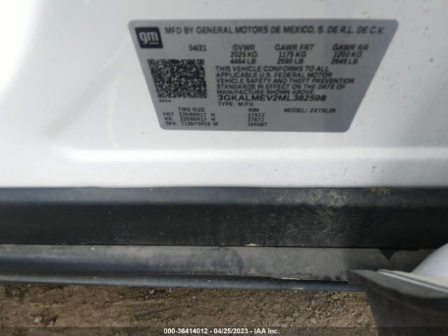 3GKALMEV2ML382598 GMC Terrain Sle