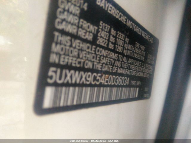5UXWX9C54E0D36034 BMW X3 Xdrive28i