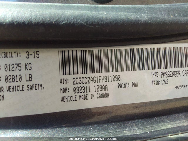 Dodge Challenger Sxt 2015 2C3CDZAG1FH811090 Image 9